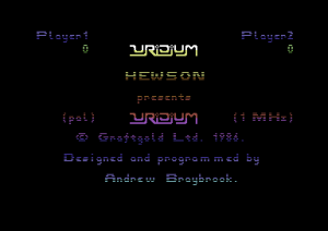 Lo schermo dei titoli della versione originale di Uridium +